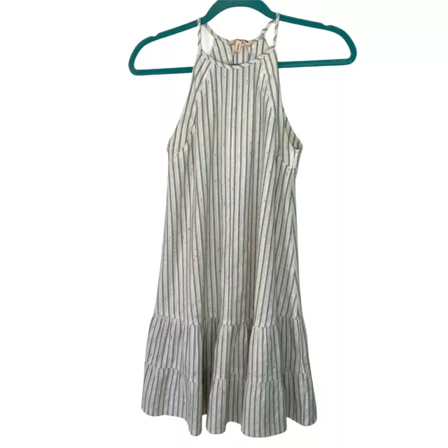 Rebecca Taylor Womens Halter Dress Size 00 La Vie Cotton Striped Ruffle India