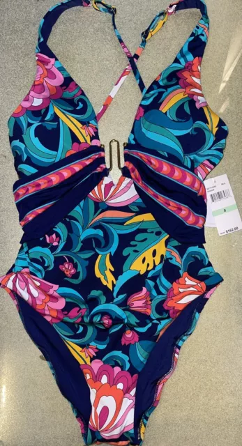 Trina Turk India Garden One Piece Swimsuit NWT $162 Sz 8