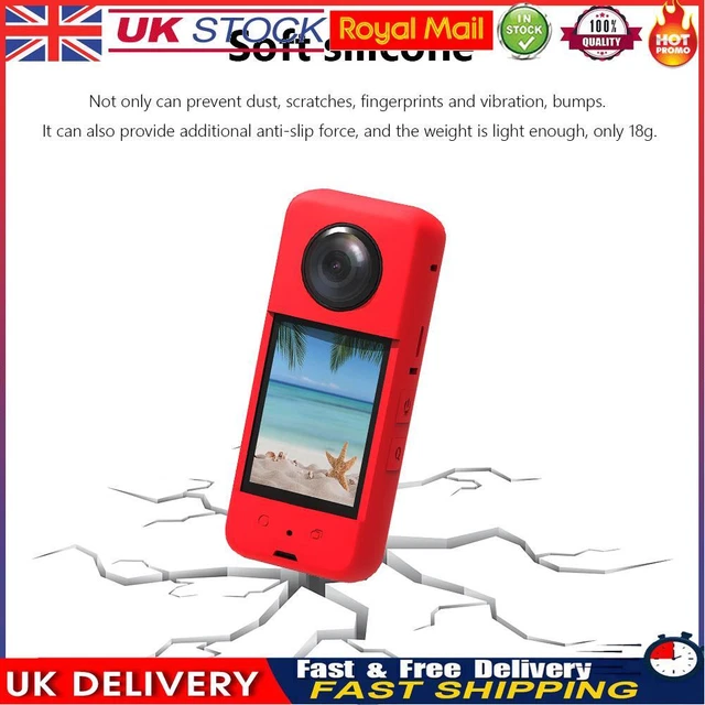 Soft Waterproof Panoramic Action Camera Protective Cover for Insta360 X3 (Red)