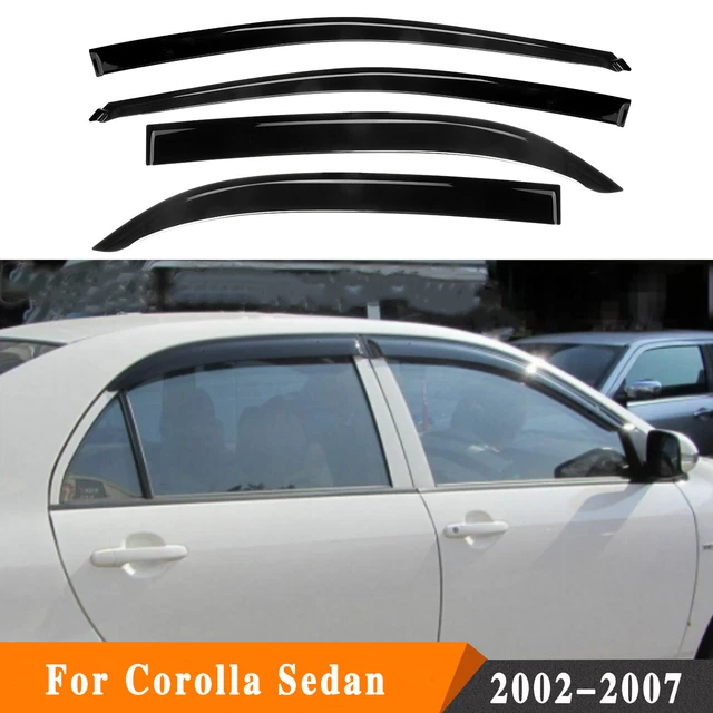 Premium Weather Shields For Toyota Corolla Hatchback 5-Door 2012-2018 - Smoke Tint, Set Of 4