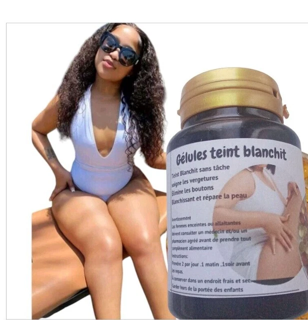 Gélules éclaircissantes Au Glutathione - 200 Gélules Avec Vitamine E Et C - Neuf Sous Emballage