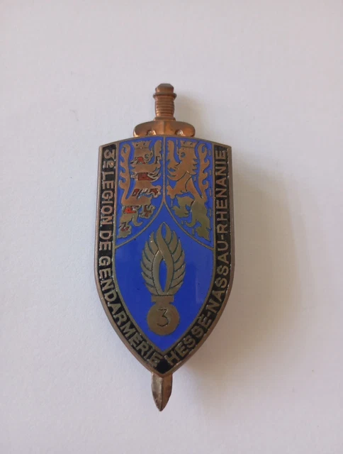 INSIGNE 5° LGM Légion Gendarmerie Mobile ORIGINAL Badge Vintage EUR 16