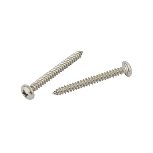Stainless Pan Head Wood Screws #12 × 2 Inch - Pack of 50