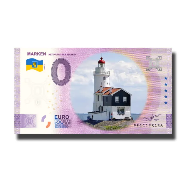 0 Euro Souvenir Banknote Marken Netherlands PECC 2023-4 Colour Scheine