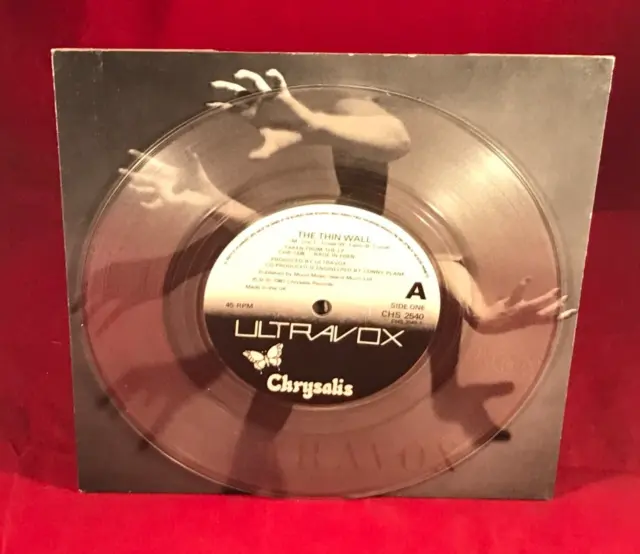 ULTRAVOX The Thin Wall 1981 UK 7" CLEAR vinyl single original 45 Midge Ure B