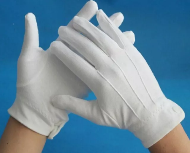 White Formal Protect Gloves Tuxedo Guard Parade Santa Inspection Fancy Dress