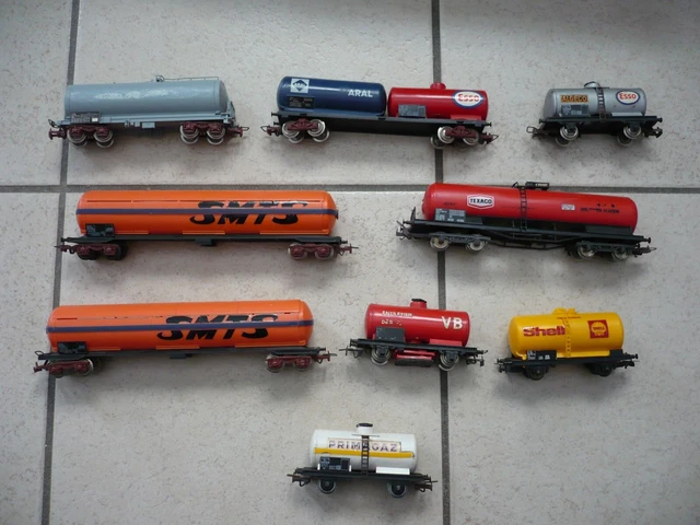 Lot Wagons Citernes Jouef HO – époque 4, Couleurs Variées, Voir Photos