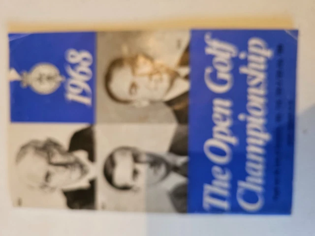 1968 Open Championship Programme and Souvenir. Used condition, showing their age