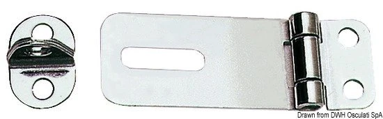 Charnière Ribalta Inoxydable 65x23 Marque Osculati 38.981.00