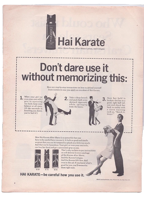 Hai Karate After Shave Cologne 1967 Print Ad