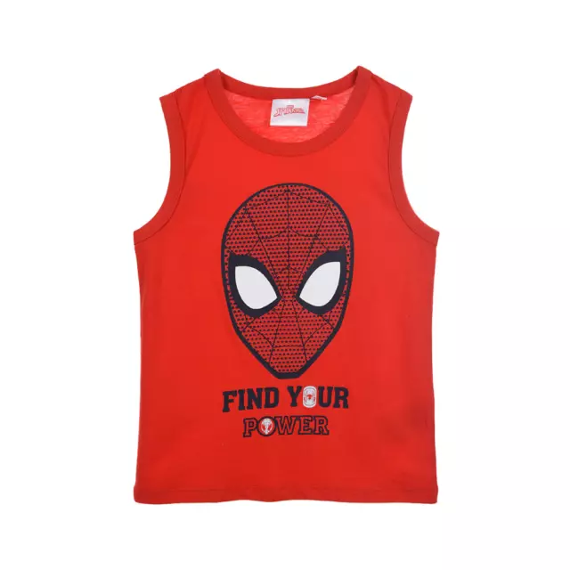 Canotta Spiderman Marvel Maglietta Bambino Sun City - We1005Rosso