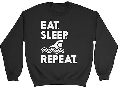 Eat Sleep Swimming Repeat Mens Womens Sweatshirt Jumper