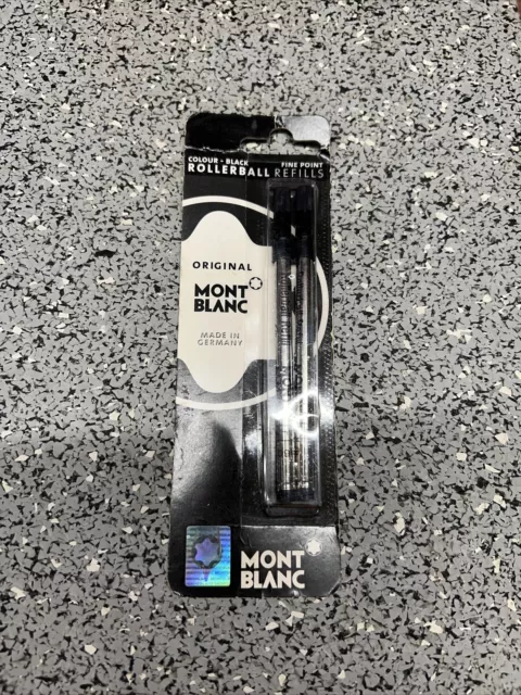Montblanc Rollerball Pen Refill Fine Point 2/PK  Black Ink New In Original box