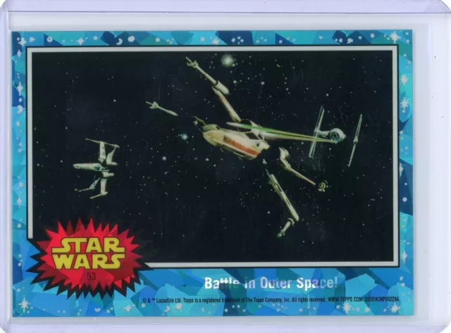 2022 Topps Star Wars Chrome Sapphire #53 Battle in Outer Space!