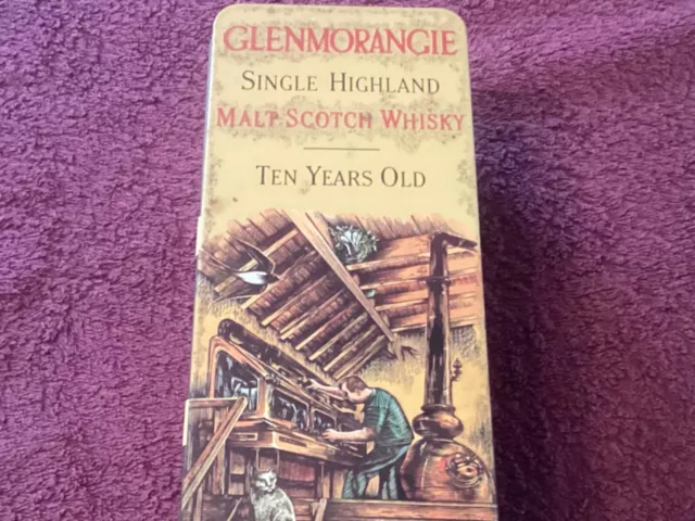 Vintage Glenmorangie 10 Years Old Whisky Tin Collection Gift Scotch Scotland