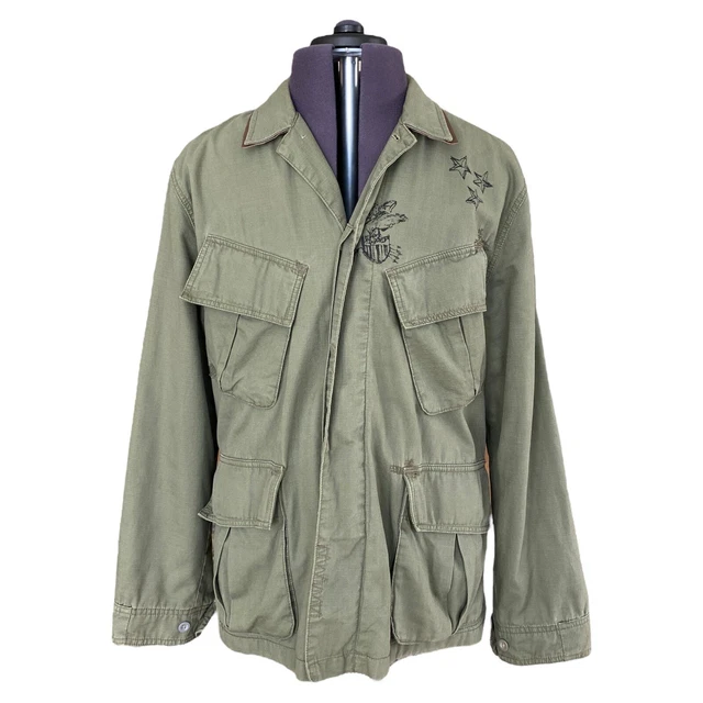 POLO JEANS CO Ralph Lauren Giacca da Campo Verde Militare Cotone