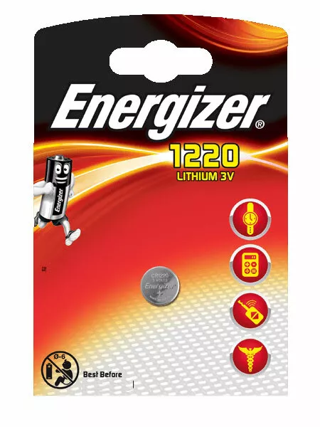 5 x Energizer CR1220 3V Lithium Batterie Knopfzelle 37mAh im Blister 2