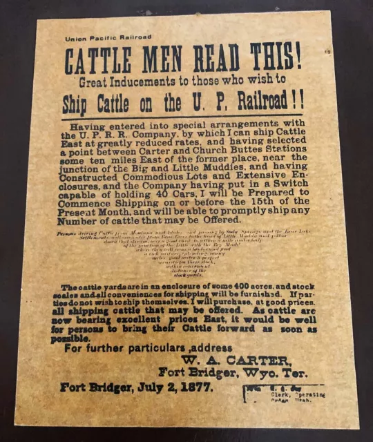 Union Pacific Railroad Vintage Cattle Man Wooden Sign Reproduction