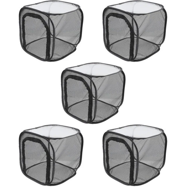 5 Count Foldable Butterfly Cage Polyester Cloth Viewing Habitat
