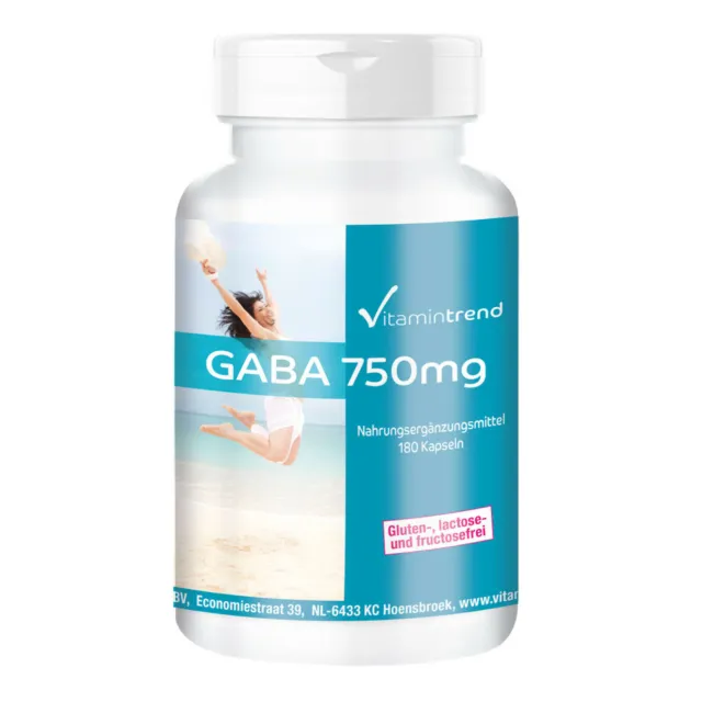 GABA 750 mg - 180 gélules d'acide gamma-aminobutyrique pendant 3 mois |...