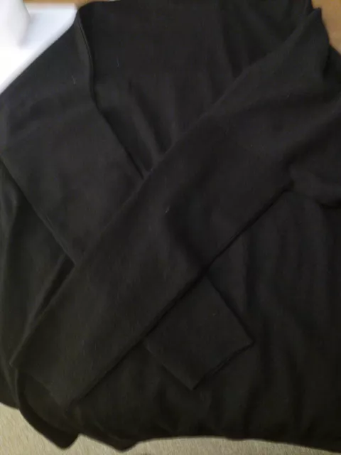 COS Womens Turtle Neck Jumper Sweater  Medium Black Wool