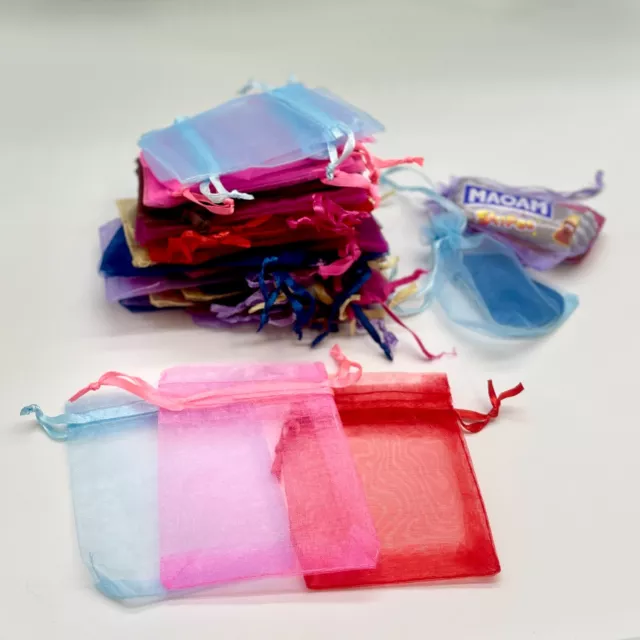 Mixed Organza Gift Bags Wedding Party Favour Pouches Xmas Jewellery Candy UK RM