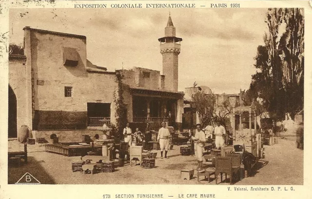 Carte Postale Afrique Tunisie Section Tunisienne Le Cafe Maure