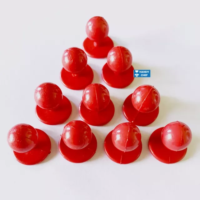 Chef Jacket Buttons- 10 Buttons pack - Red Chef Jacket Buttons