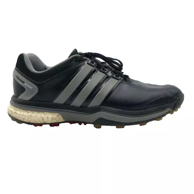 Adidas Mens Adipower Boost Core Golf Spikes Shoe Black Lace Up Low Leather 10.5