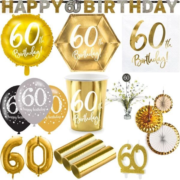 Gold Glitzer Zahlen „60“ – 12 Stück, 4 Zoll Hoch, Für 60. Geburtstagsdeko & DIY-Partys