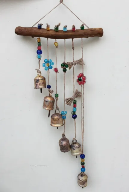Rustic Shabby Chic Bells Hanging Boho Chime For Patio Garden Outdoor Windchimes