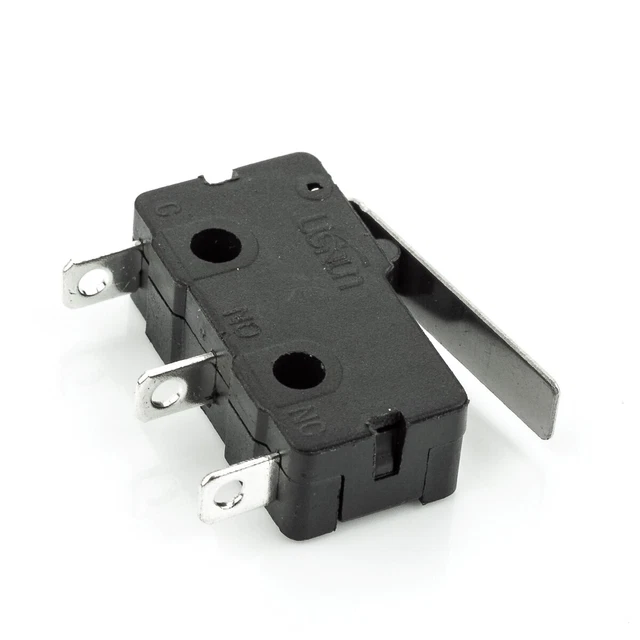 Mikroschalter Endschalter Mit Langem Hebel – SPDT, 10A 250V, 5 Stück, Snap-Action, IP40