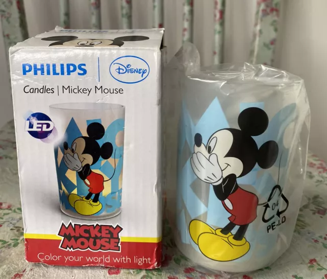 Vela LED para niños Philips Disney Mickey Mouse nueva en caja