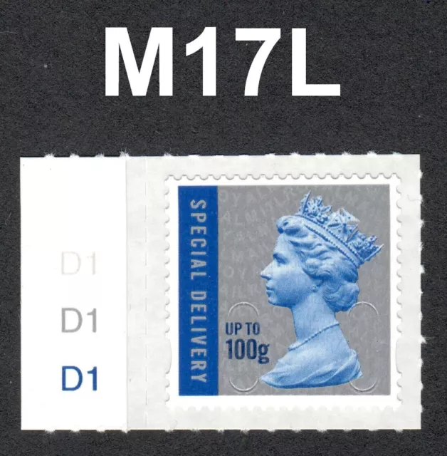 2017 SPECIAL DELIVERY 100g M17L MACHIN SINGLE with CYLINDER TAB - PLAIN BACKING