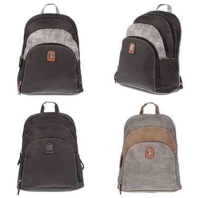 OneMoreT Sac à dos en nylon avec fermeture Éclair pour femme Grande capacité en treillis 