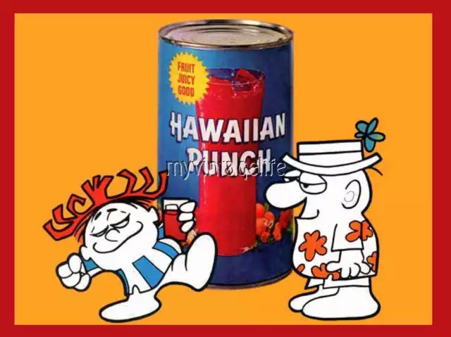 Vintage Hawaiian Punch Fruit Juicy Red Fruit Punch Tin Can 46 Oz Juice