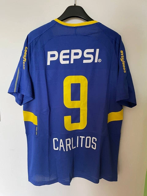 Maglia da calcio 2003/04 Tevez #9 Boca Juniors taglia M maglietta Retrò shirt 2