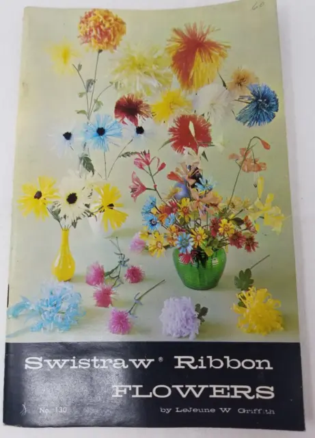 Folleto de instrucciones de flores Swistraw LeJeune 1965 Griffin vintage