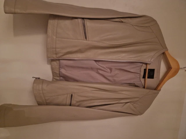 vend veste simili cuir couleur claire 3