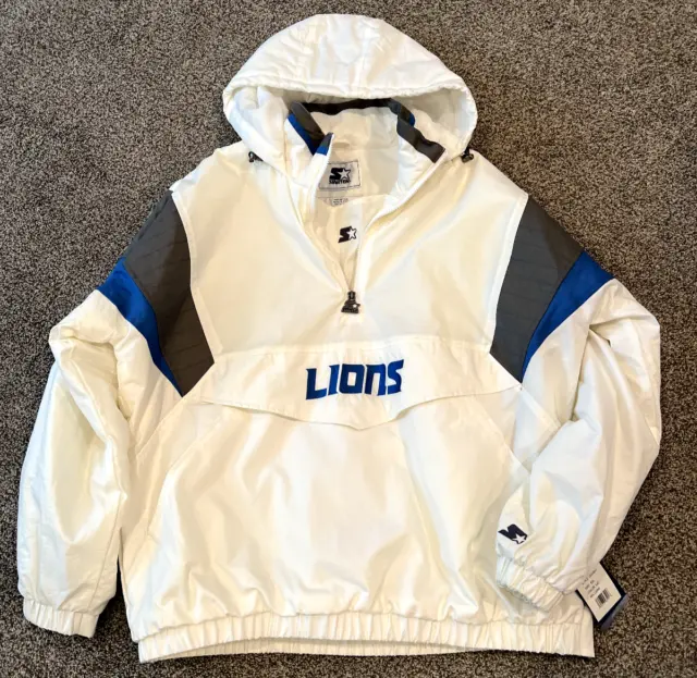 90's Detroit Lions Starter NFL Pullover Jacket Size XL – Rare VNTG
