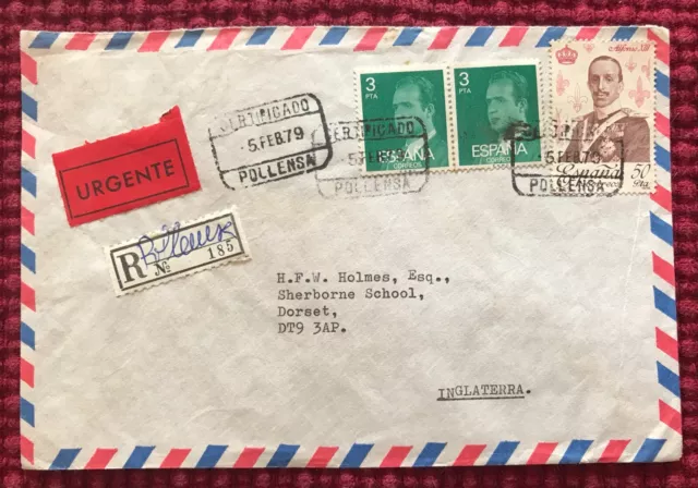 Spain - 1979 Express Registered Multi Stamped Cover To Uk. Nice Piece