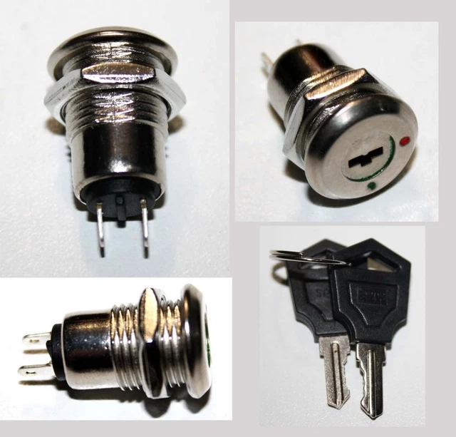 Interrupteur à Clé De Contact 4 Fils Pour Générateur 168F 170F GX160 GX200 GX210 - Avec 6 Clés