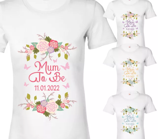 Personalised Maternity T-Shirt Womens Ladies Announcement Mum Pregnancy Gift