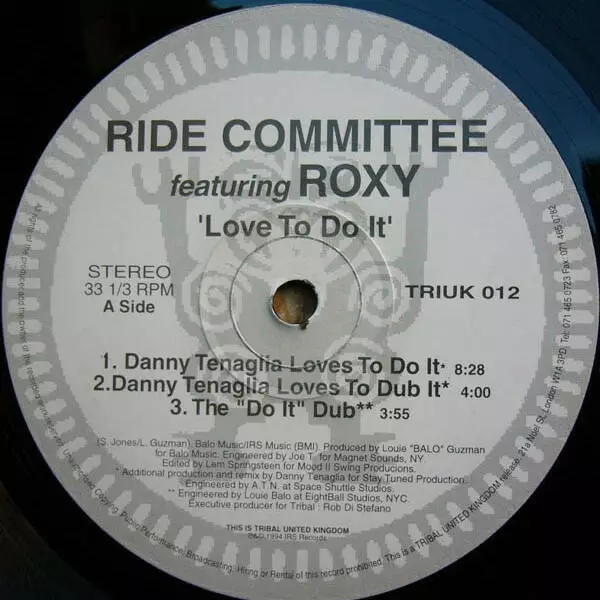 The Ride Committee Featuring Roxy - Love To Do It (Vinyl) 3