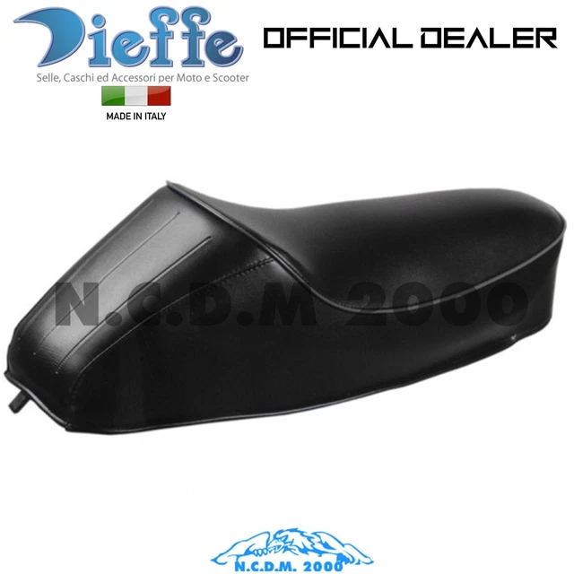 Selle Noire Mono-place Pour Vespa 50 Special R/L/N | Cuir Qualité Origine, Design Rétro, Remplacement Facile