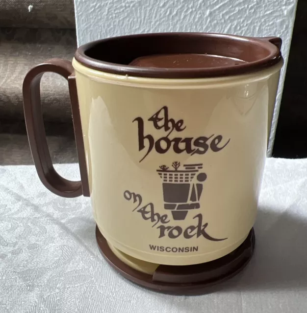 Vintage souvenir “The House On The Rock” Plastic Thermal Lidded Coffe Mug