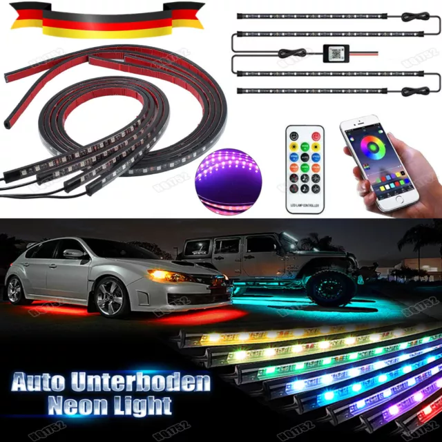 Illuminazione sottoscocca auto LED RGB neon underglow atmosfera barra luminosa app DHL