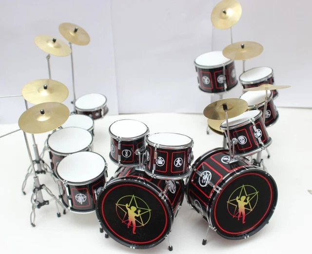 RUSH MINIATURE DRUM Set Kit DW Black Drum Kit Mini Replica 59.99