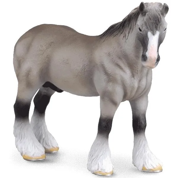 NEW CollectA 88150 Grey Shire Horse 13.5cm Long - RETIRED