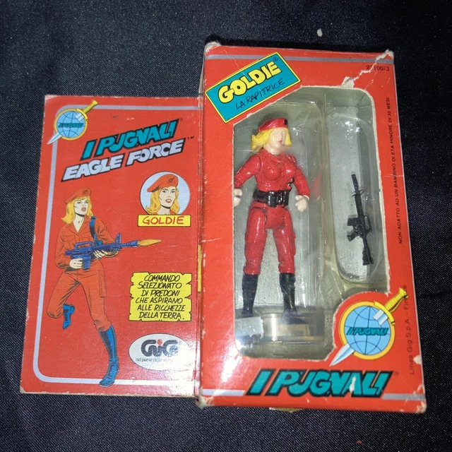 Figurine Eagle Force – Goldie Hawk (Blondie Jet) – Mego/Ideal – Métal – Neuve